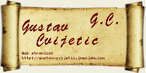 Gustav Cvijetić vizit kartica